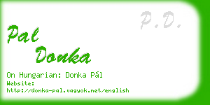 pal donka business card